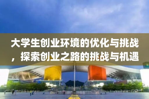 大学生创业环境的优化与挑战，探索创业之路的挑战与机遇