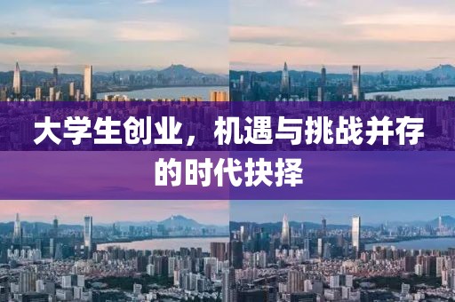 大学生创业，机遇与挑战并存的时代抉择