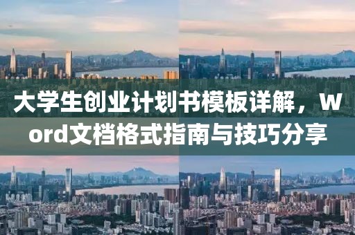 大学生创业计划书模板详解，Word文档格式指南与技巧分享