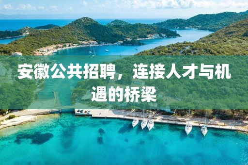 安徽公共招聘，连接人才与机遇的桥梁