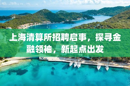 上海清算所招聘启事，探寻金融领袖，新起点出发