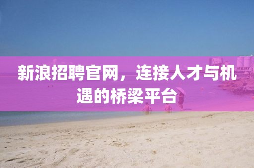 新浪招聘官网，连接人才与机遇的桥梁平台