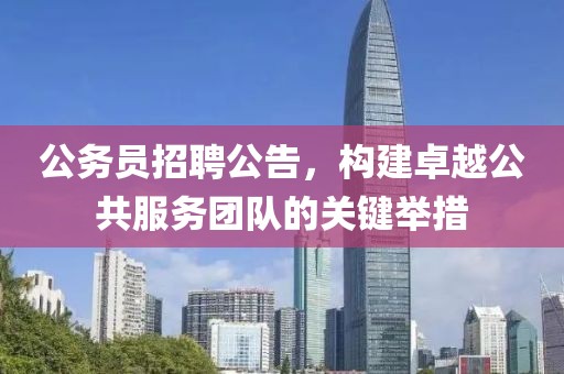 公务员招聘公告，构建卓越公共服务团队的关键举措