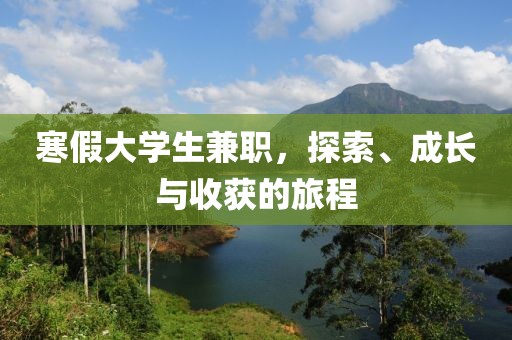 寒假大学生兼职，探索、成长与收获的旅程