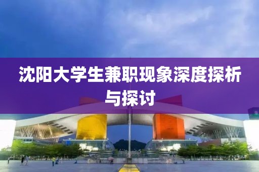 沈阳大学生兼职现象深度探析与探讨